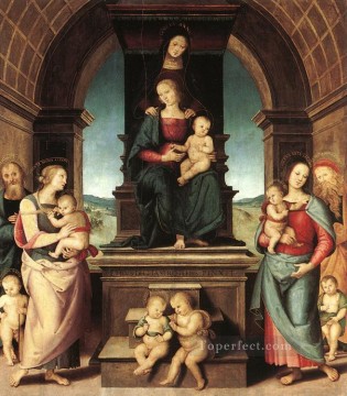 マドンナ・ルネッサンスのピエトロ・ペルジーノの家族 Oil Paintings